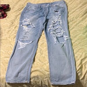 Distressed jeans